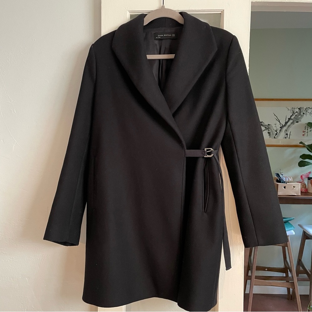 Zara Wool Blend Coat Jacket
